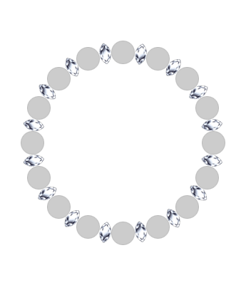 パワーストーンオーダーメイド 8mm×水晶ボタンブレスレット - おしゃれで開運な存在が魅力