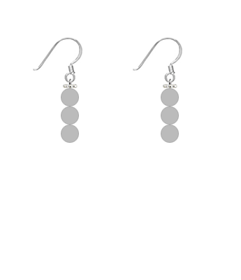 パワーストーンオーダーメイド 王道の3粒6mmシルバーピアス - シンプルで使いやすいデザイン