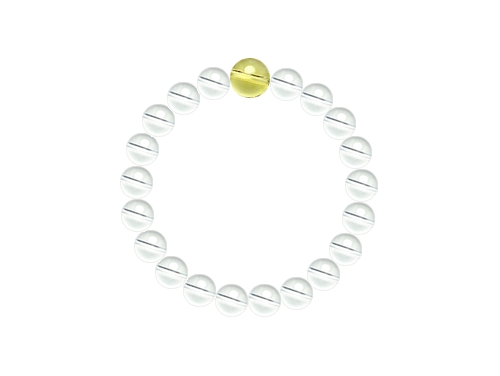 パワーストーンオーダーメイド 8mm＋10mm (1ポイント) ブレスレット シンプルに最高の高級感 (1032380)