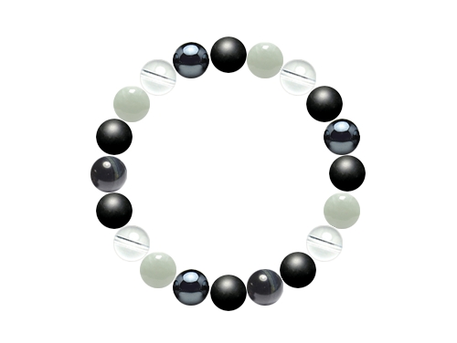 パワーストーンオーダーメイド メンズ10mmシンプルブレスレット - 男性にぴったりの存在感 (1033153)