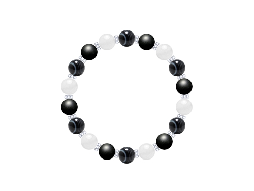 パワーストーンオーダーメイド 8mm×ロンデルブレスレット - 王道の可愛らしいデザイン (1033214)