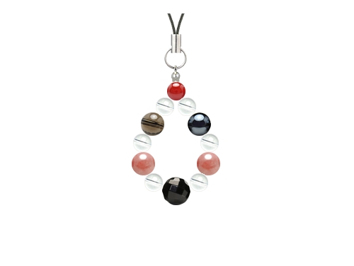 パワーストーンオーダーメイド 6mm×8mmに10mm1ポイントの開運ストラップ - 魅力溢れる (1033218)