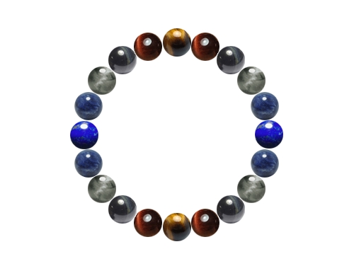 パワーストーンオーダーメイド メンズ10mmシンプルブレスレット - 男性にぴったりの存在感 (1033219)