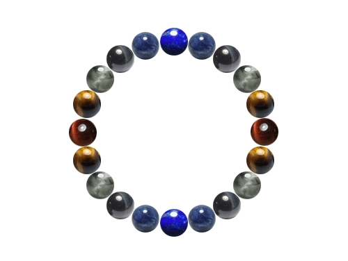 パワーストーンオーダーメイド メンズ10mmシンプルブレスレット - 男性にぴったりの存在感 (1033220)