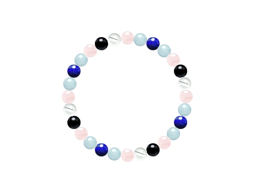 オーダーメイドブレスレット 女性大人気の6mmブレスレット - 身につけやすく女性に愛される 手首:15cm (1033228)