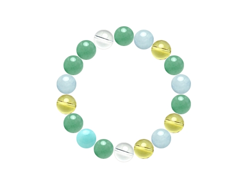 オーダーメイドブレスレット メンズ10mmシンプルブレスレット - 男性にぴったりの存在感 手首:15cm (1033230)