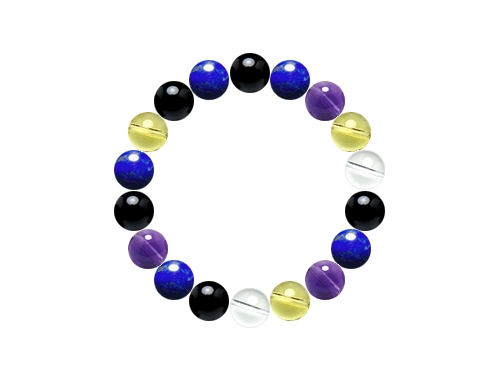 オーダーメイドブレスレット メンズ10mmシンプルブレスレット - 男性にぴったりの存在感 手首:15cm (1033231)