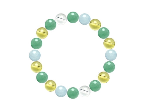 オーダーメイドブレスレット メンズ10mmシンプルブレスレット - 男性にぴったりの存在感 手首:17cm (1033232)