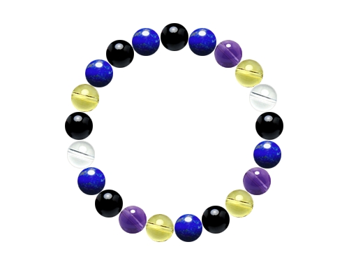 オーダーメイドブレスレット メンズ10mmシンプルブレスレット - 男性にぴったりの存在感 手首:18cm (1033233)