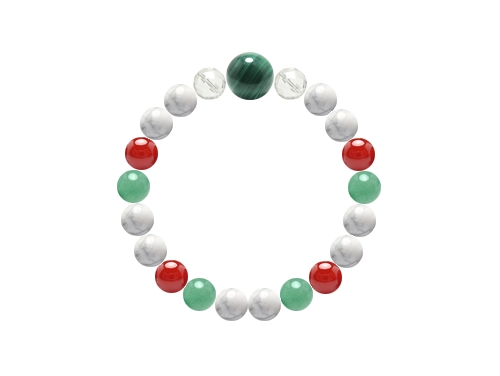 オーダーメイドブレスレット カッコいい8mm＋12mmブレスレット - 引き締まったデザイン 手首:15cm (1033235)