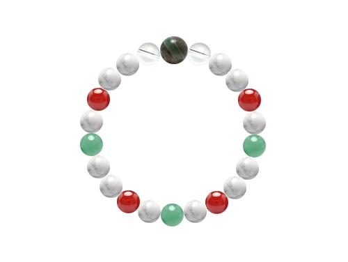 オーダーメイドブレスレット 高級感漂う8mm＋10mmブレスレット - クオリティの高い一本 手首:15cm (1033236)