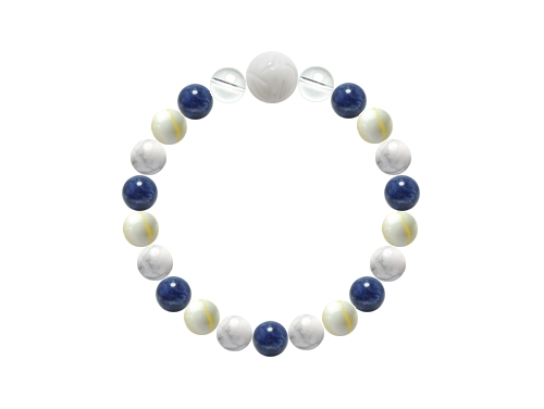 パワーストーンオーダーメイド カッコいい8mm+12mmブレスレット - 引き締まったデザイン (1033238)