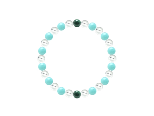 オーダーメイドブレスレット 女性大人気の6mmブレスレット - 身につけやすく女性に愛される 手首:15cm (1033245)