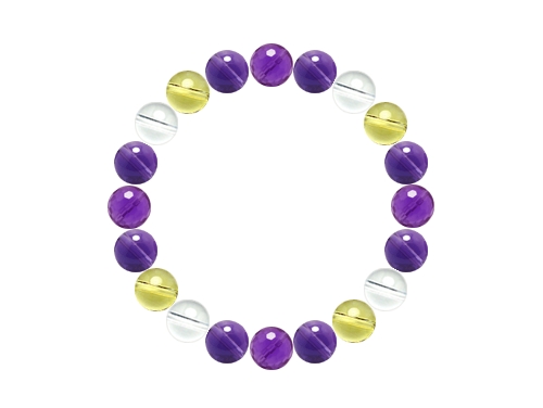 パワーストーンオーダーメイド メンズ10mmシンプルブレスレット - 男性にぴったりの存在感 (1033246)