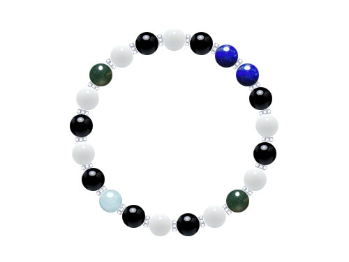 パワーストーンオーダーメイド 8mm×ロンデルブレスレット - 王道の可愛らしいデザイン (1033274)