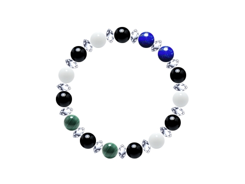 パワーストーンオーダーメイド 8mm×水晶ボタンブレスレット - おしゃれで開運な存在が魅力 (1033276)